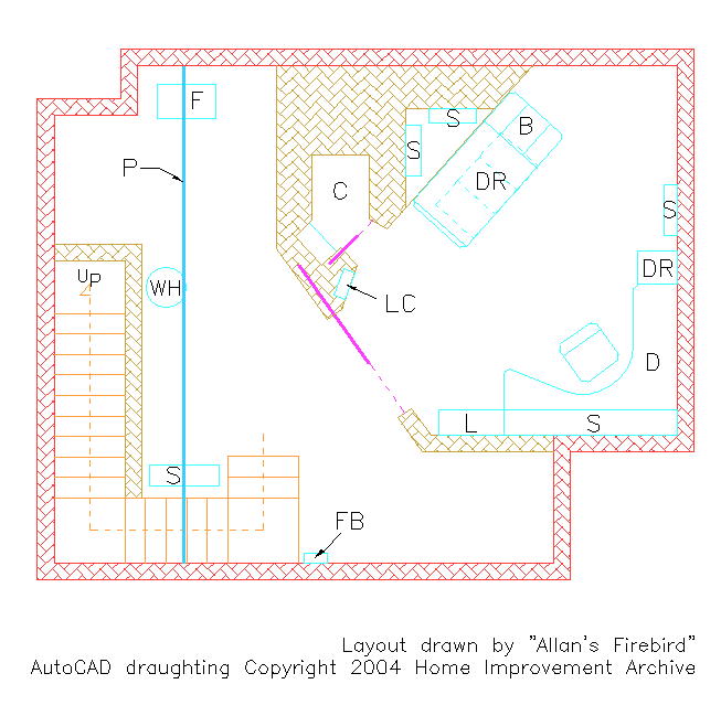 Image showing layout of the Home Improvement Archive - The Taylor's House - Basement